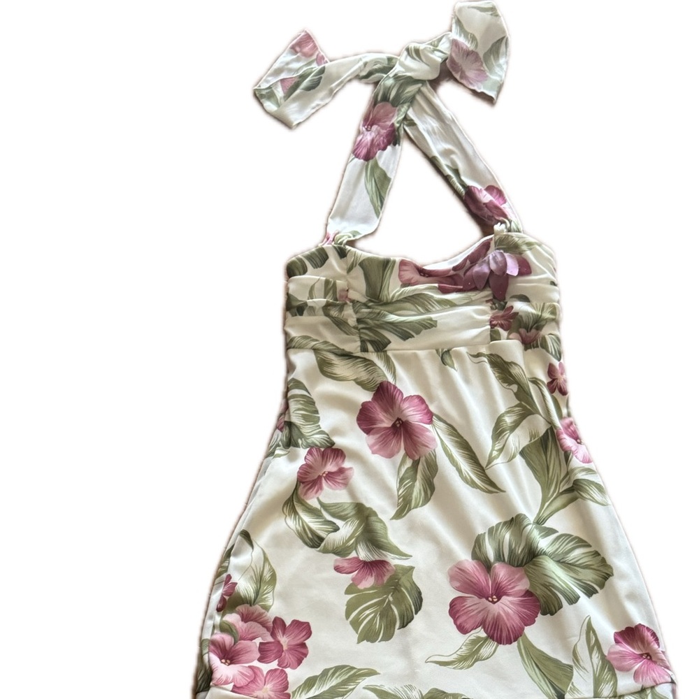 Dress - Tie Halter Hawaiian Floral Size Medium